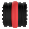FUKR Ballstretcher souple Doblo 30 mm - Hauteur 4 cm Noir-Rouge